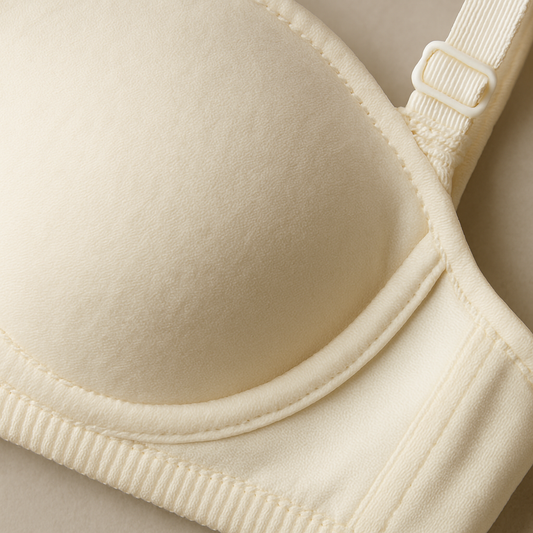 Cotton Light Padded Bra – Comfortable Everyday Wear (Sizes 32–42, Beige)