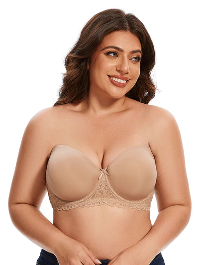 Curvy Lightly Padded strapless Wired Bra