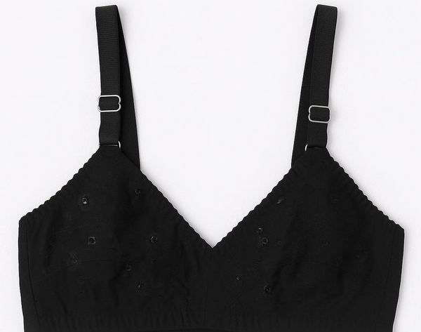 Cotton Sada Bra  – Mehroon, Black & Skin Color | Comfortable Hook Non-Padded Bra for Women - 32