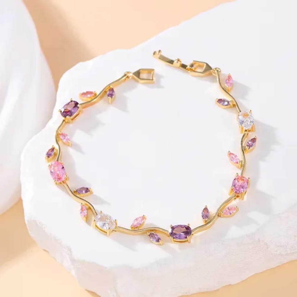 Tulip Bracelet – Premium Quality Stainless Steel Elegant Bracelet for Women l Red ~ Without Box