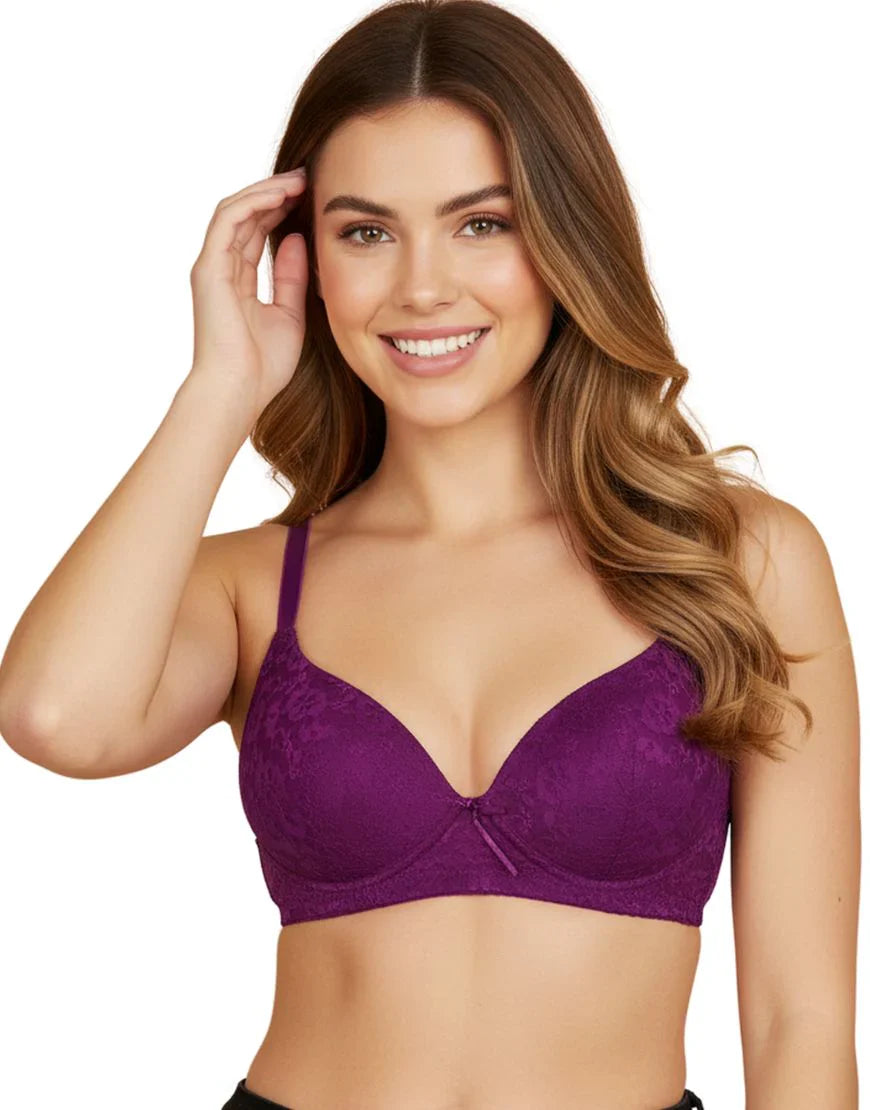 Lightly padded wire-free 3/4th