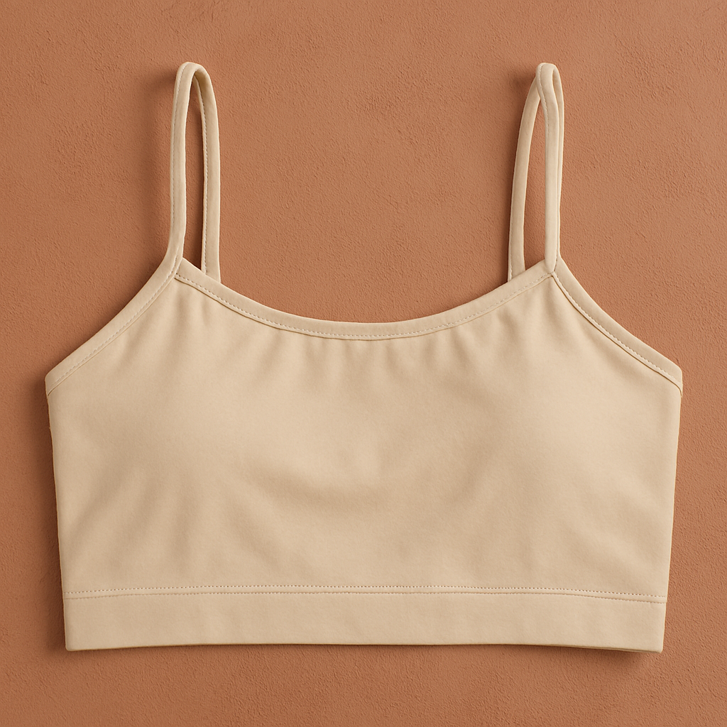 Teenagers’ Malai Non-Padded Bra – Soft, Lightweight & Comfortable Everyday Wear Lingerie, Plain Design in Beige & Black
