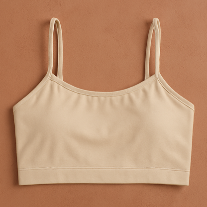 Teenagers’ Malai Non-Padded Bra – Soft, Lightweight & Comfortable Everyday Wear Lingerie, Plain Design in Beige & Black