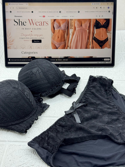 Cotton Net Bra Set  Paded All Colors are Available