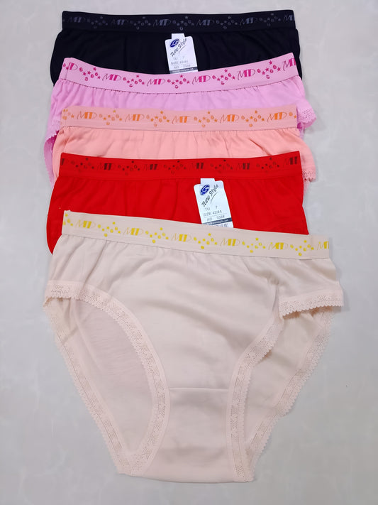 Pack of 3 Women’s Underwear – Comfortable Lycra Banyan Fabric Panties for Everyday Wear, Available in Sizes S, M, and L – Soft, Stretchable, and Breathable Innerwear