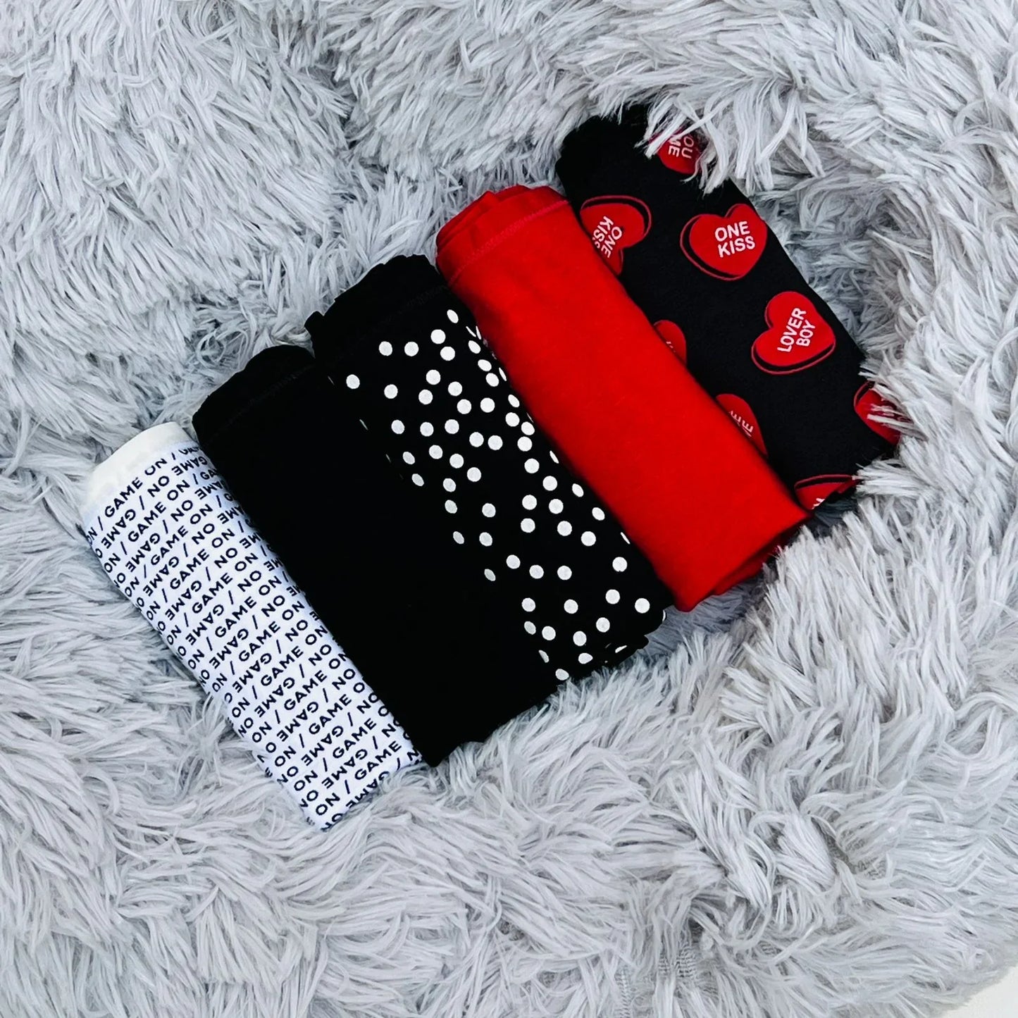 Pack of 5 super soft cotton stretch printed