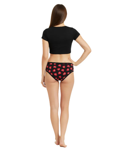 Pack of 5 super soft cotton stretch printed