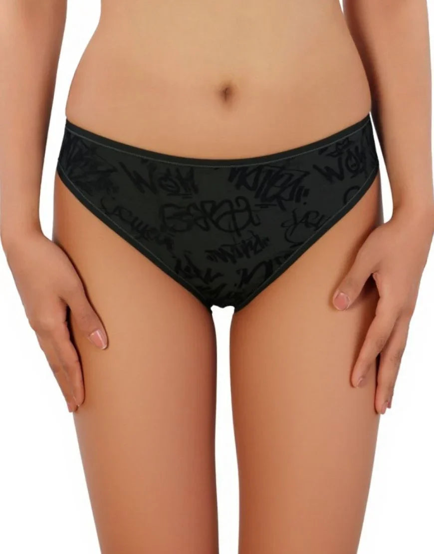 Pack of 5 super cotton stretch printed bikini