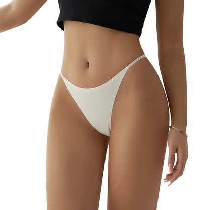 Laser cut sexy thin belt metal ring at back-off white