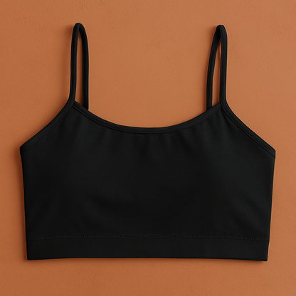 Teenagers’ Malai Non-Padded Bra – Soft, Lightweight & Comfortable Everyday Wear Lingerie, Plain Design in Beige & Black