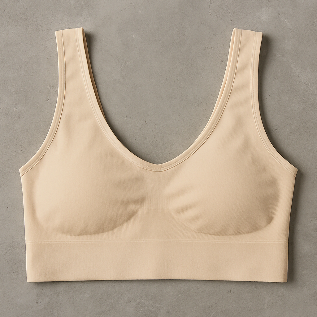 Ladies Air Bra – Soft Jersey Fabric, Plain Non-Padded Design, Comfortable & Lightweight Everyday Wear Lingerie in Skin & Black