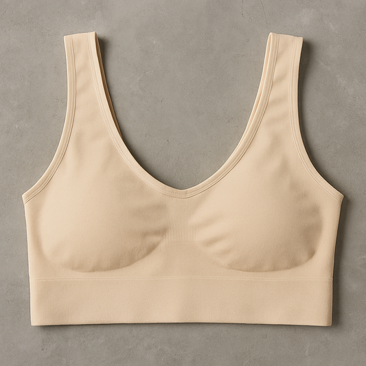 Ladies Air Bra – Soft Jersey Fabric, Plain Non-Padded Design, Comfortable & Lightweight Everyday Wear Lingerie in Skin & Black